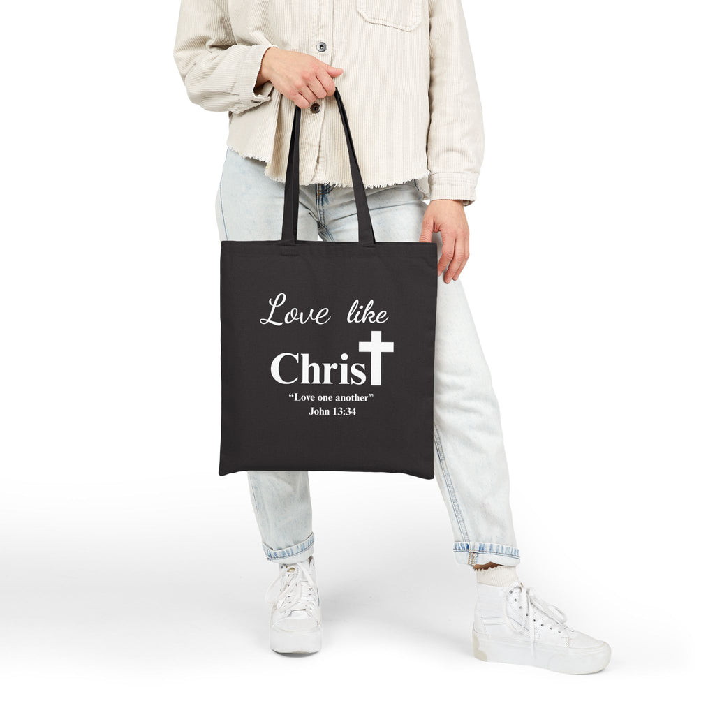Love Like Christ Christian Cotton Canvas Tote Bag