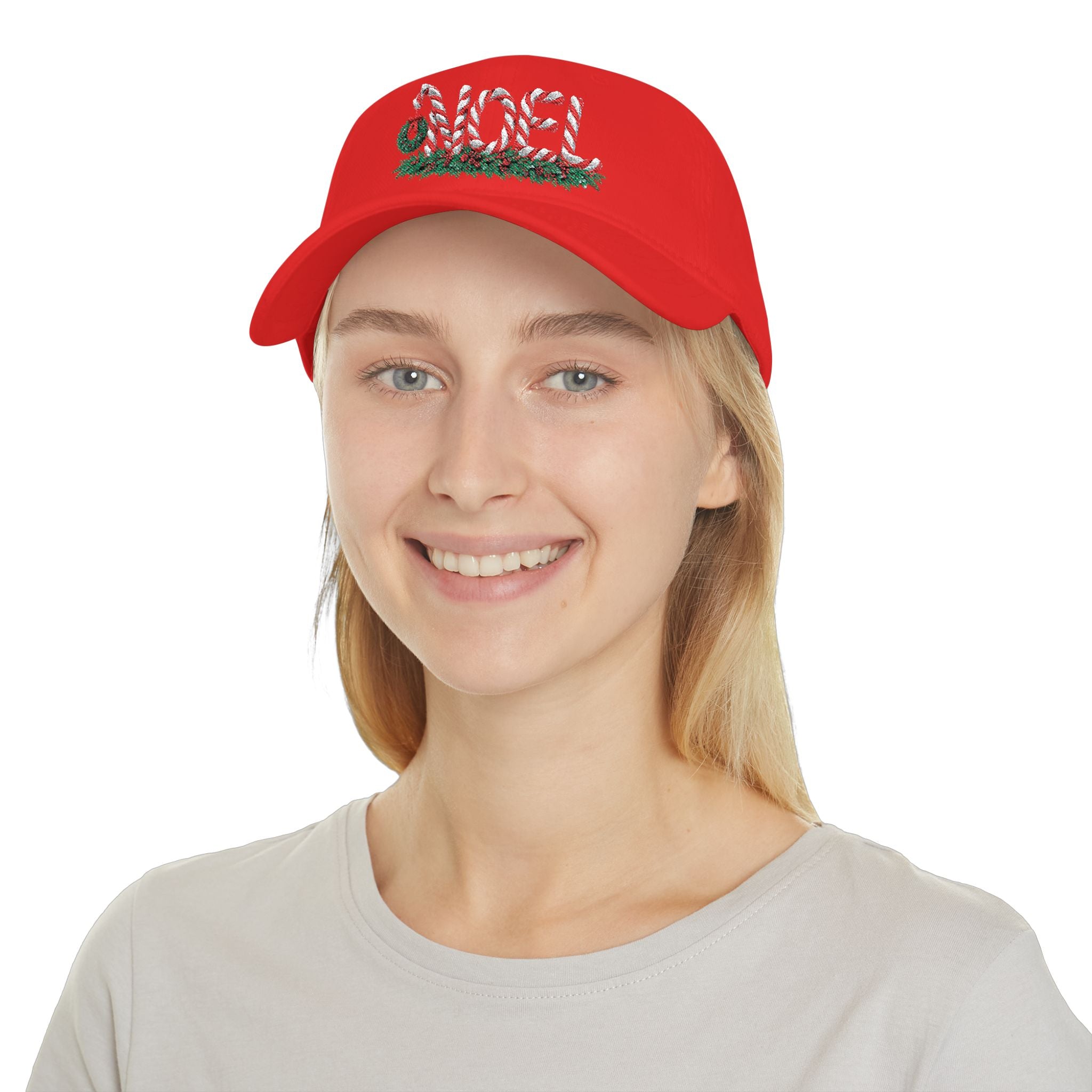 Noel Candy Cane Embroidered Christmas Hat – Festive Holiday Cap for Winter Gatherings Low Profile Baseball Cap
