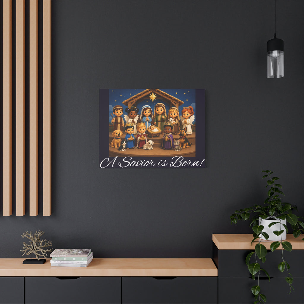 A Savior Is Born Nativity Christmas Wall Art