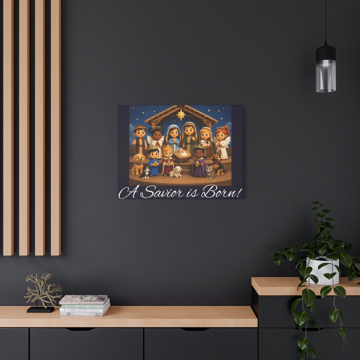 A Savior Is Born Nativity Christmas Wall Art