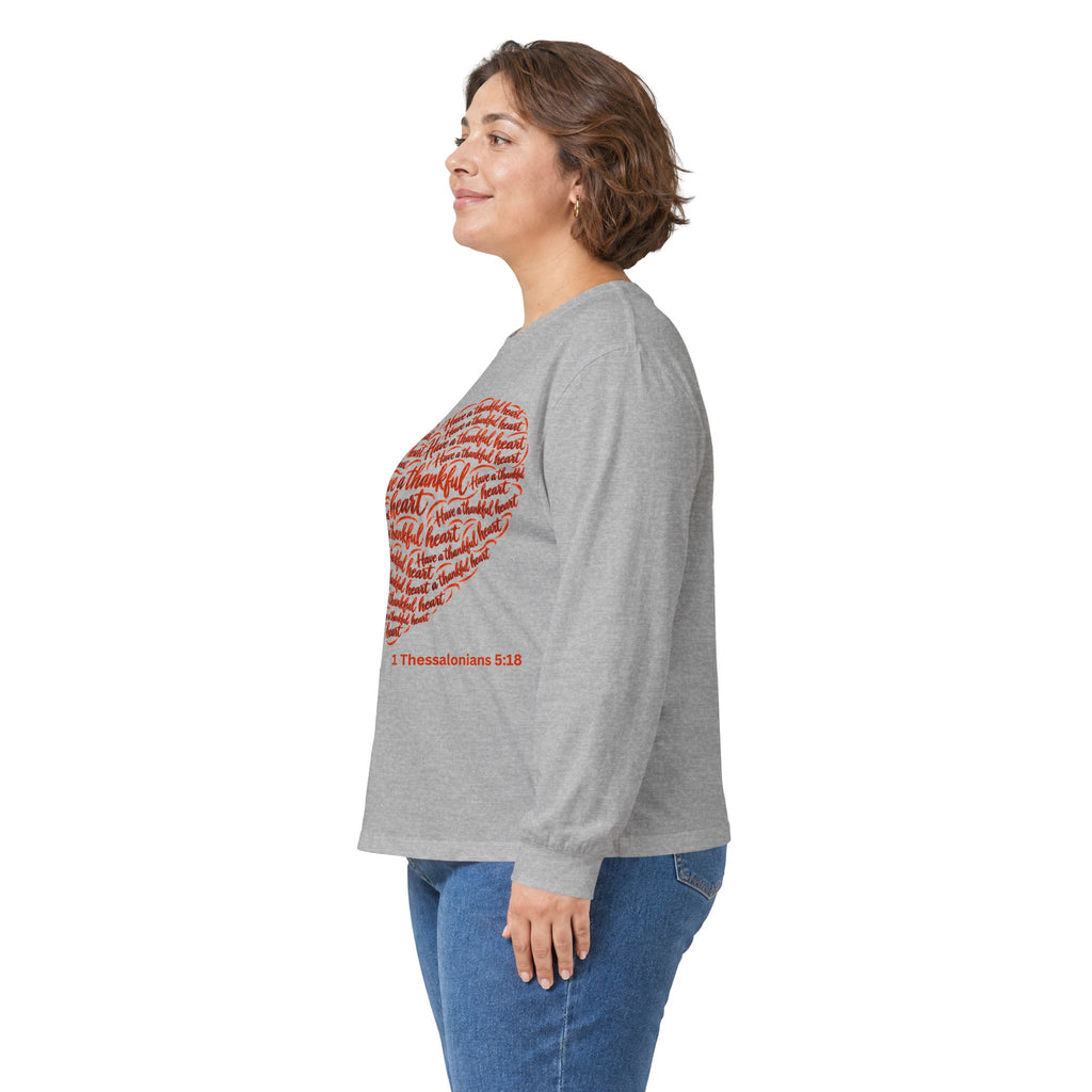 Have a Thankful Heart – Christian Faith-Inspired Long Sleeve T-Shirt-Unisex Ultra Cotton Long Sleeve Tee