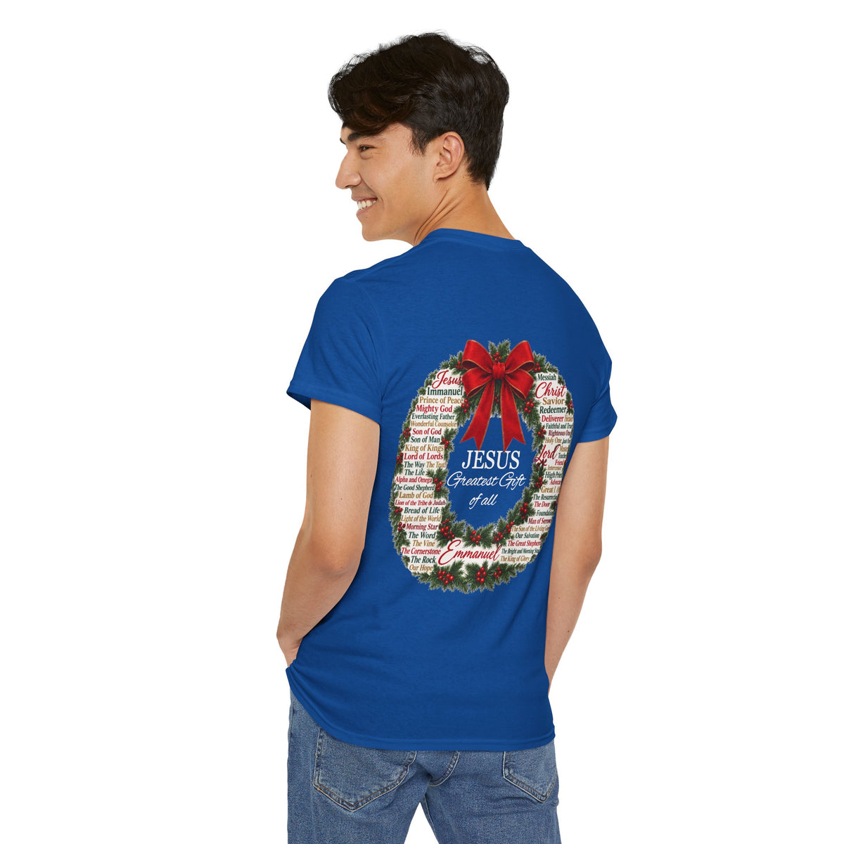Jesus - Greatest Gift of All Christmas Wreath T-Shirt