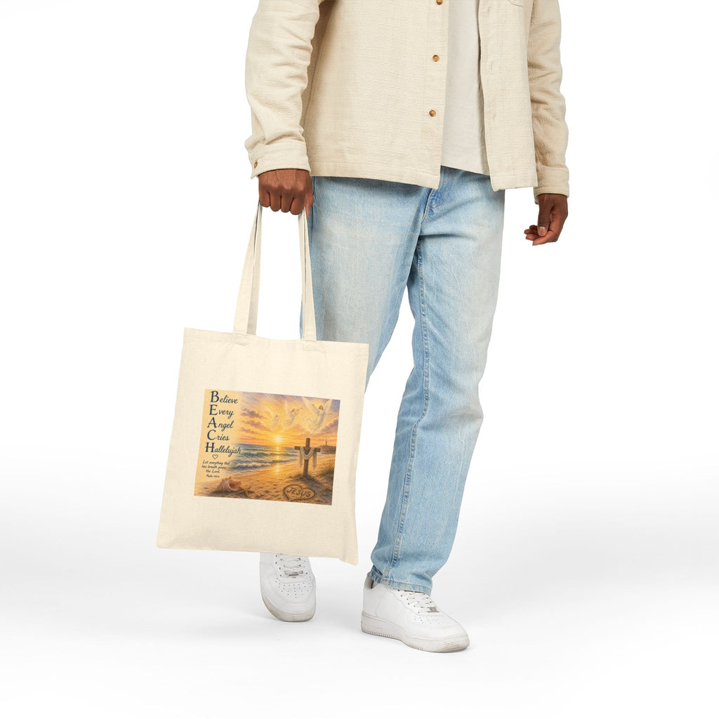 Beach Cotton Canvas Tote Bag