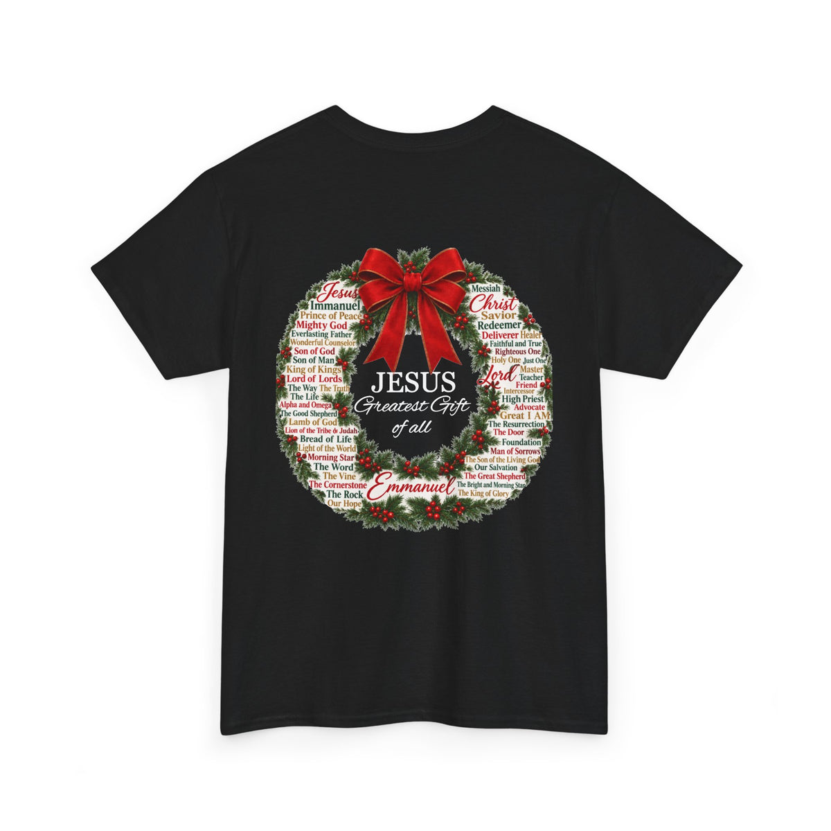 Jesus - Greatest Gift of All Christmas Wreath T-Shirt