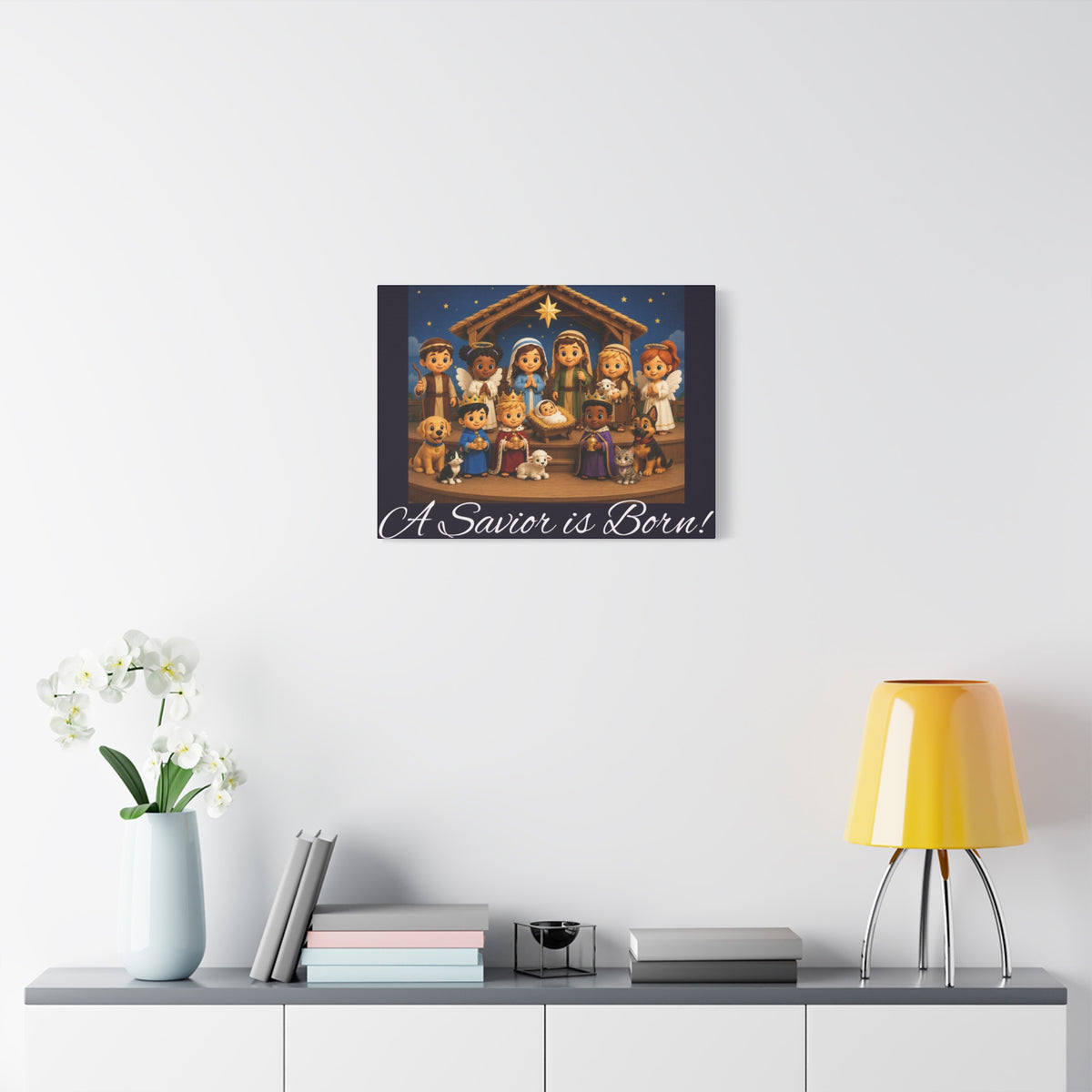 A Savior Is Born Nativity Christmas Wall Art