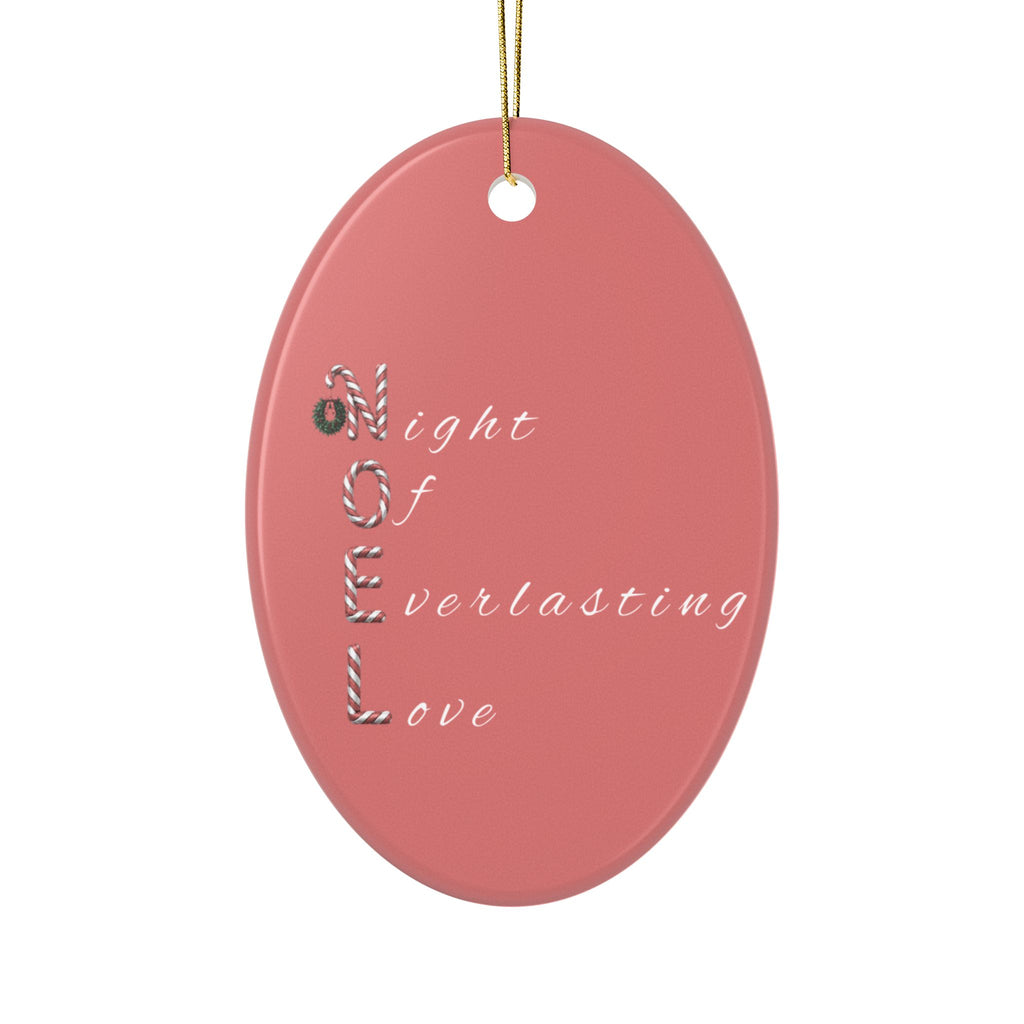 Night of Everlasting Love Christmas Ceramic Ornaments, 2-Side Print