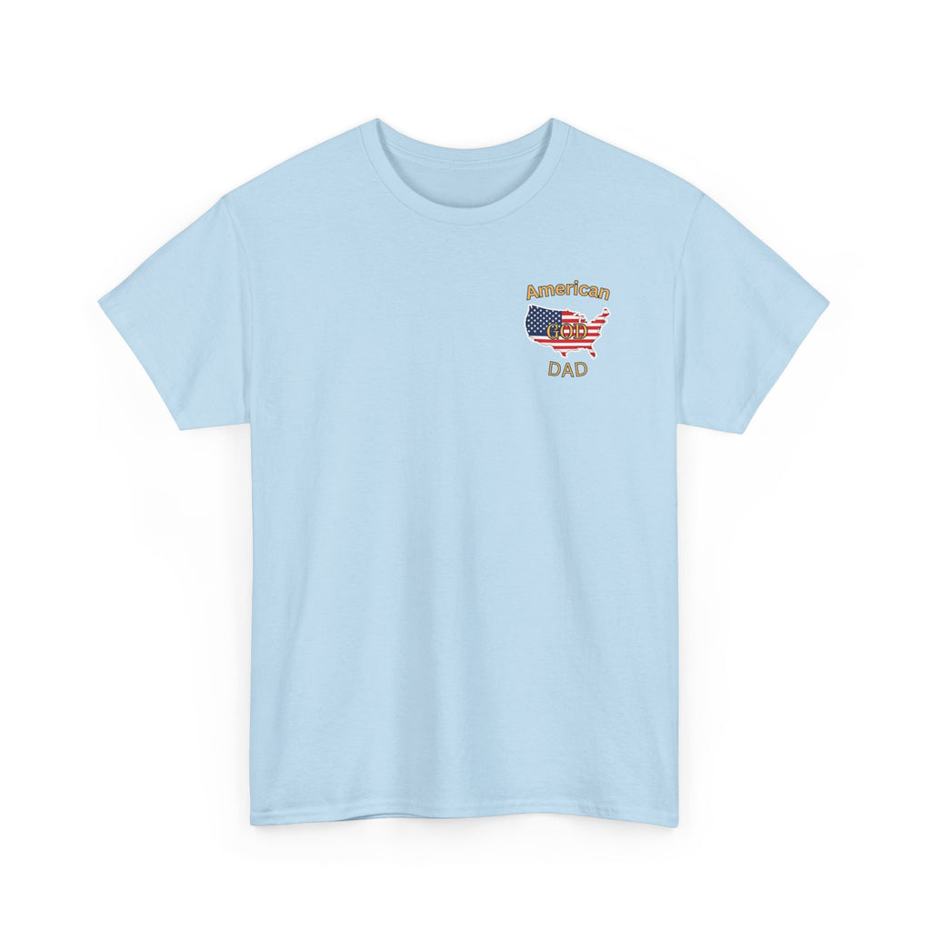 American Dad Built on Biblical Truth Patriotic Christian Unisex Heavy Cotton Tee