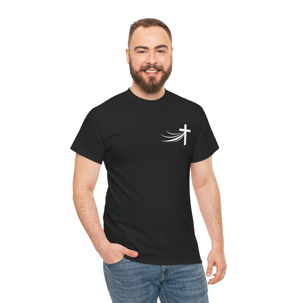 Christ Did It Christian T-Shirt – Cross & Swoosh Faith Tee