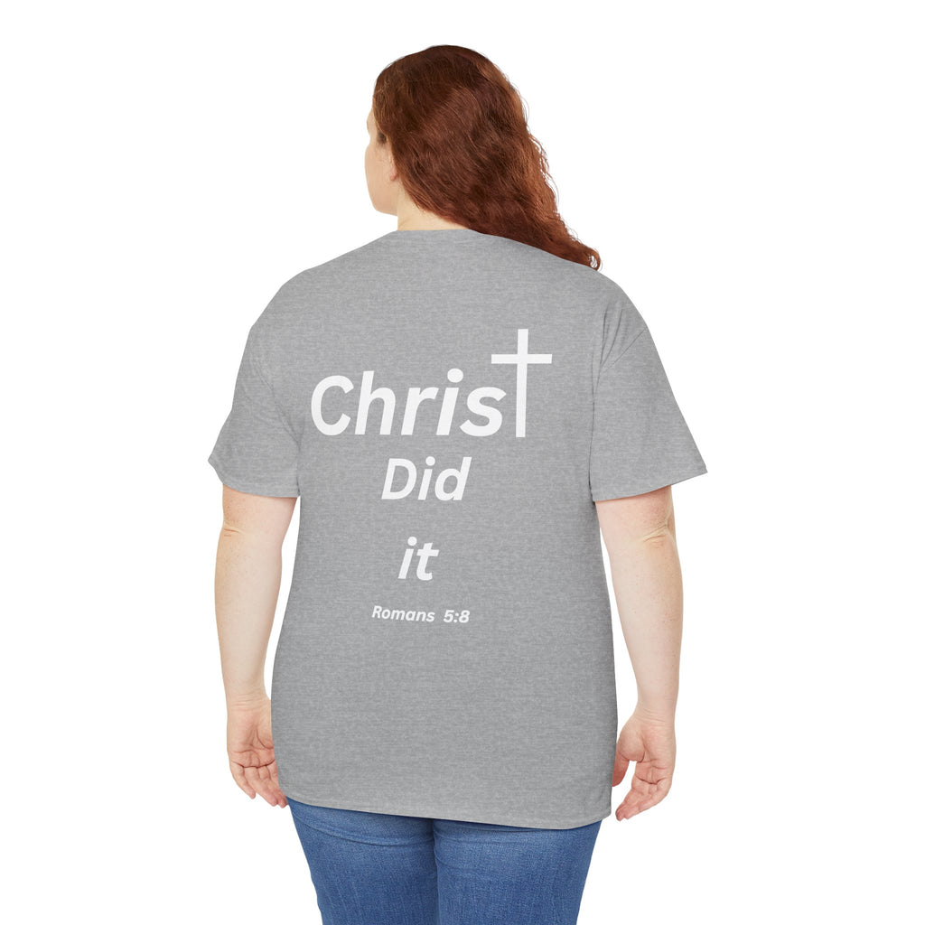Christ Did It Christian T-Shirt – Cross & Swoosh Faith Tee