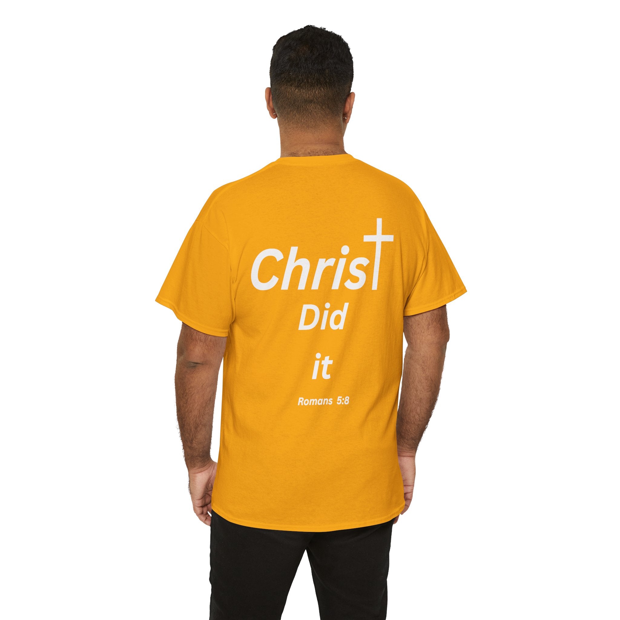Christ Did It Christian T-Shirt – Cross & Swoosh Faith Tee