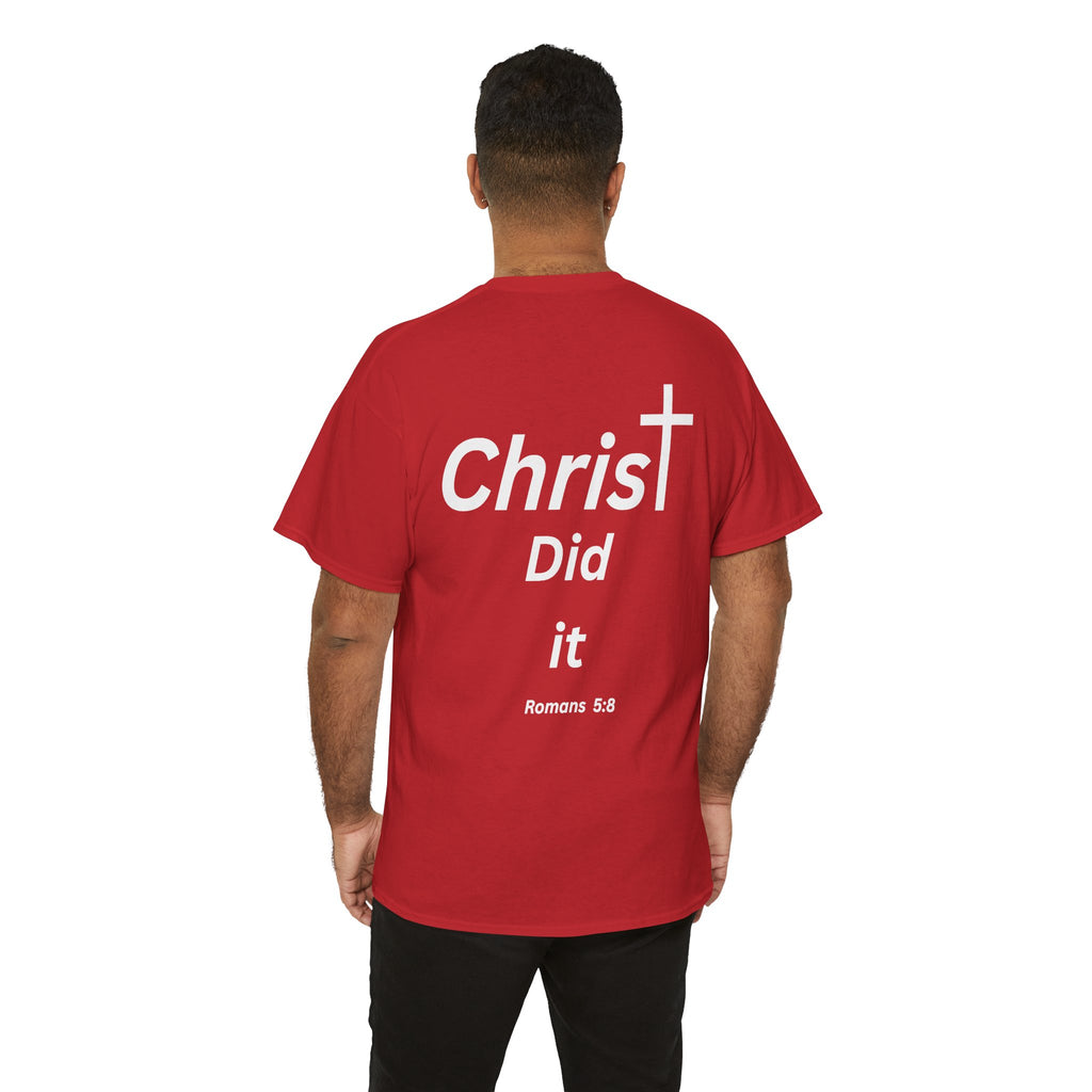 Christ Did It Christian T-Shirt – Cross & Swoosh Faith Tee