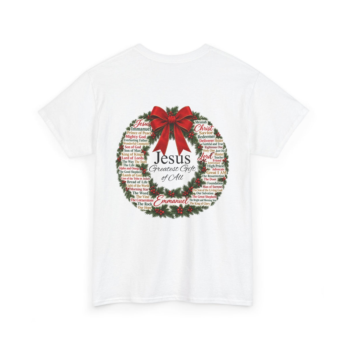 Jesus - Greatest Gift of All Christmas Wreath T-Shirt