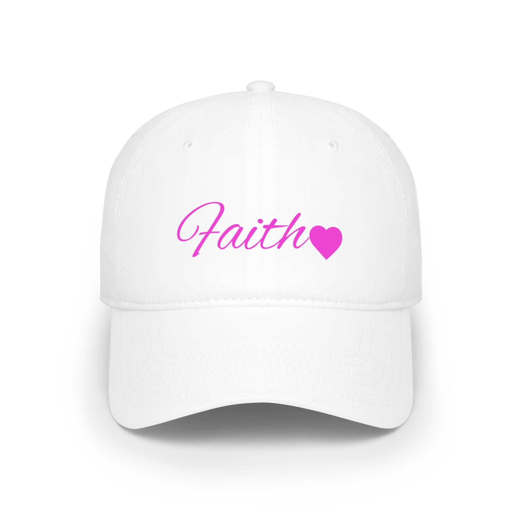 Faith Heart Embroidered Cap – Christian Inspirational Low Profile Baseball Cap