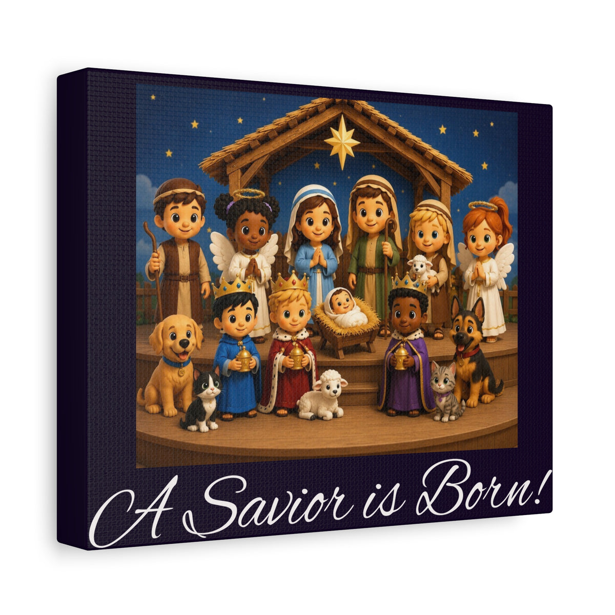 A Savior Is Born Nativity Christmas Wall Art