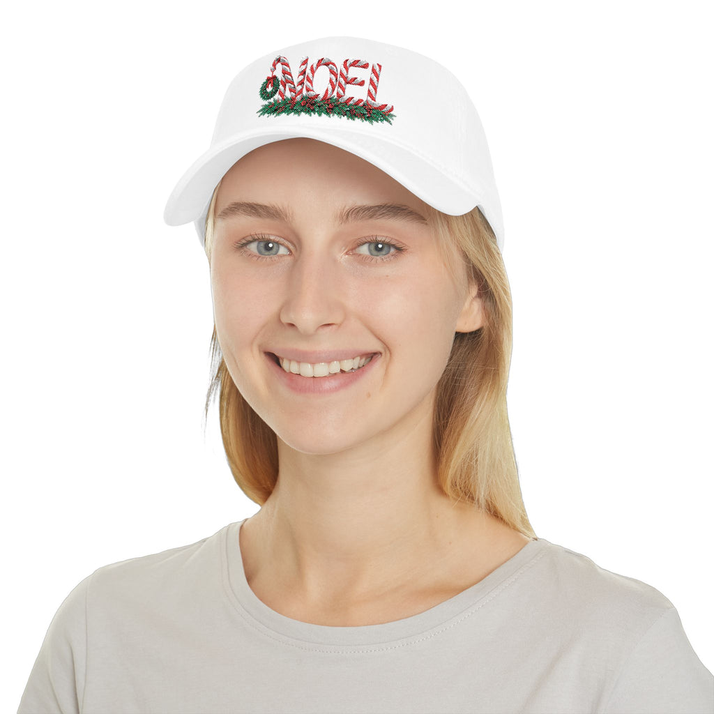 Noel Candy Cane Embroidered Christmas Hat – Festive Holiday Cap for Winter Gatherings Low Profile Baseball Cap