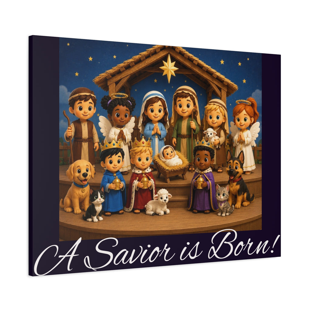 A Savior Is Born Nativity Christmas Wall Art
