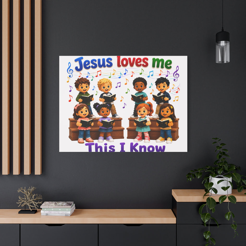 Jesus Loves Me This I Know Children's Choir Canvas Wall Art
