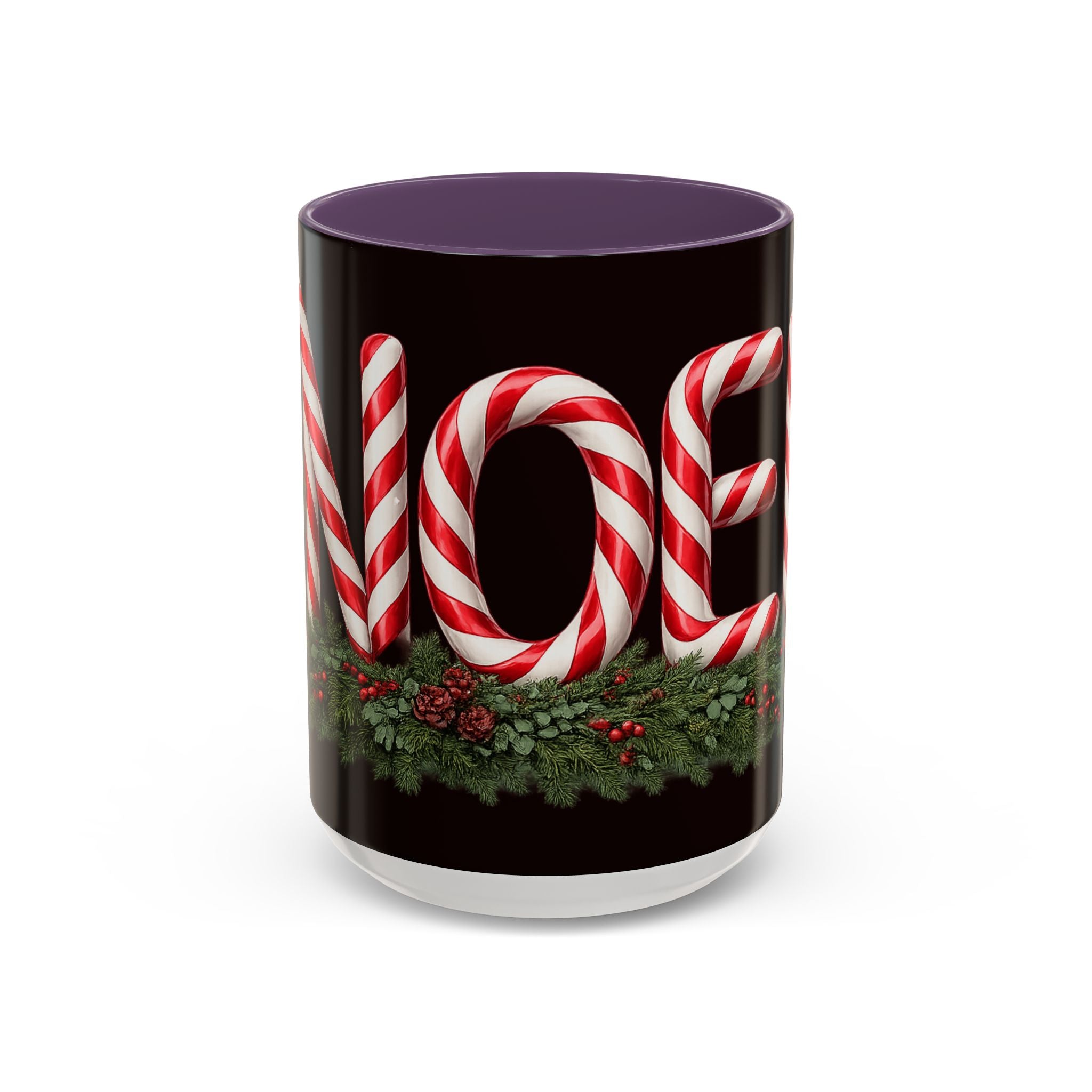 NOEL Candy Cane Christmas Mug – Festive Holiday Coffee Cup  (11, 15oz)