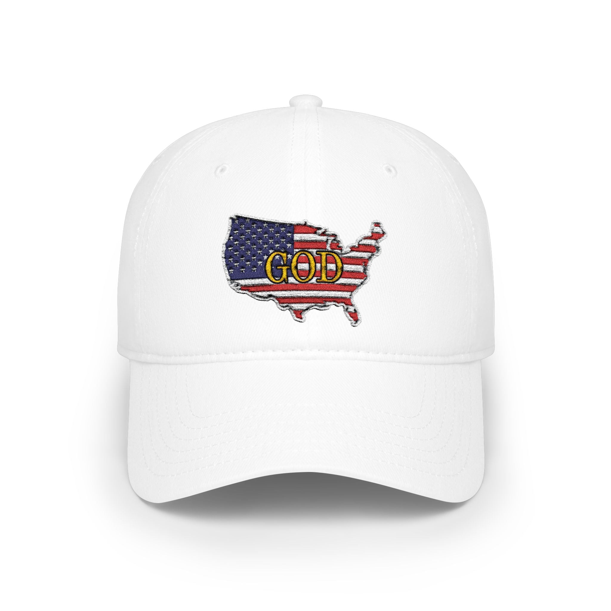 God Bless America USA Embroidered Patriotic Dad Hat – Christian Faith Low Profile Baseball Cap