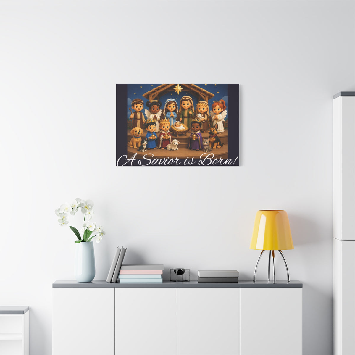 A Savior Is Born Nativity Christmas Wall Art
