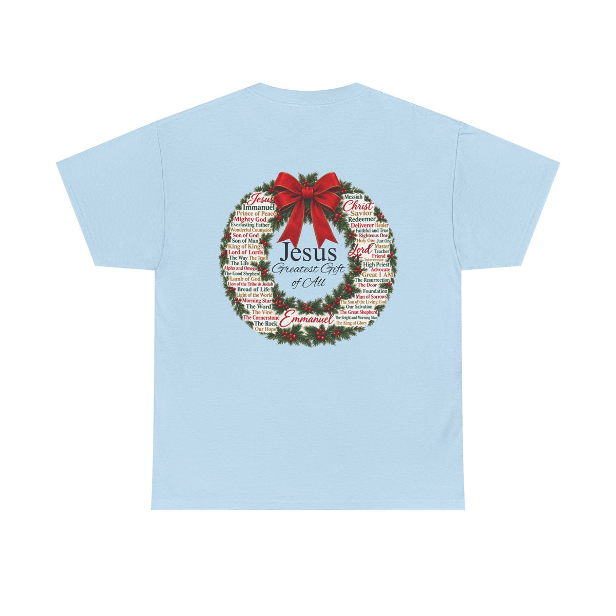 Jesus - Greatest Gift of All Christmas Wreath T-Shirt