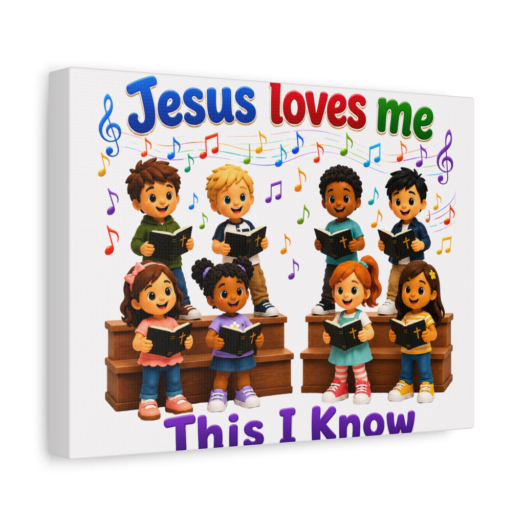 Jesus Loves Me This I Know Children's Choir Canvas Wall Art