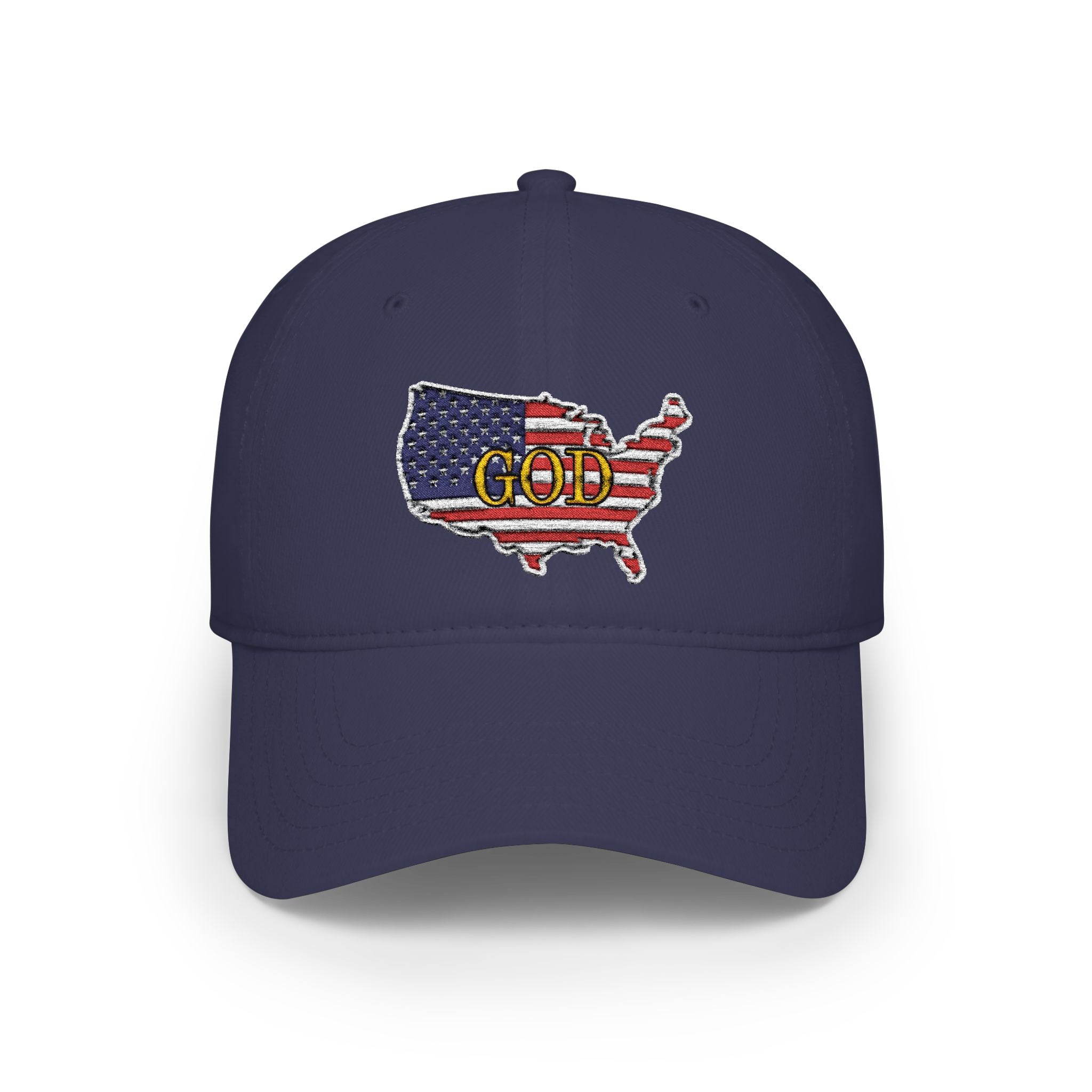 God Bless America USA Embroidered Patriotic Dad Hat – Christian Faith Low Profile Baseball Cap