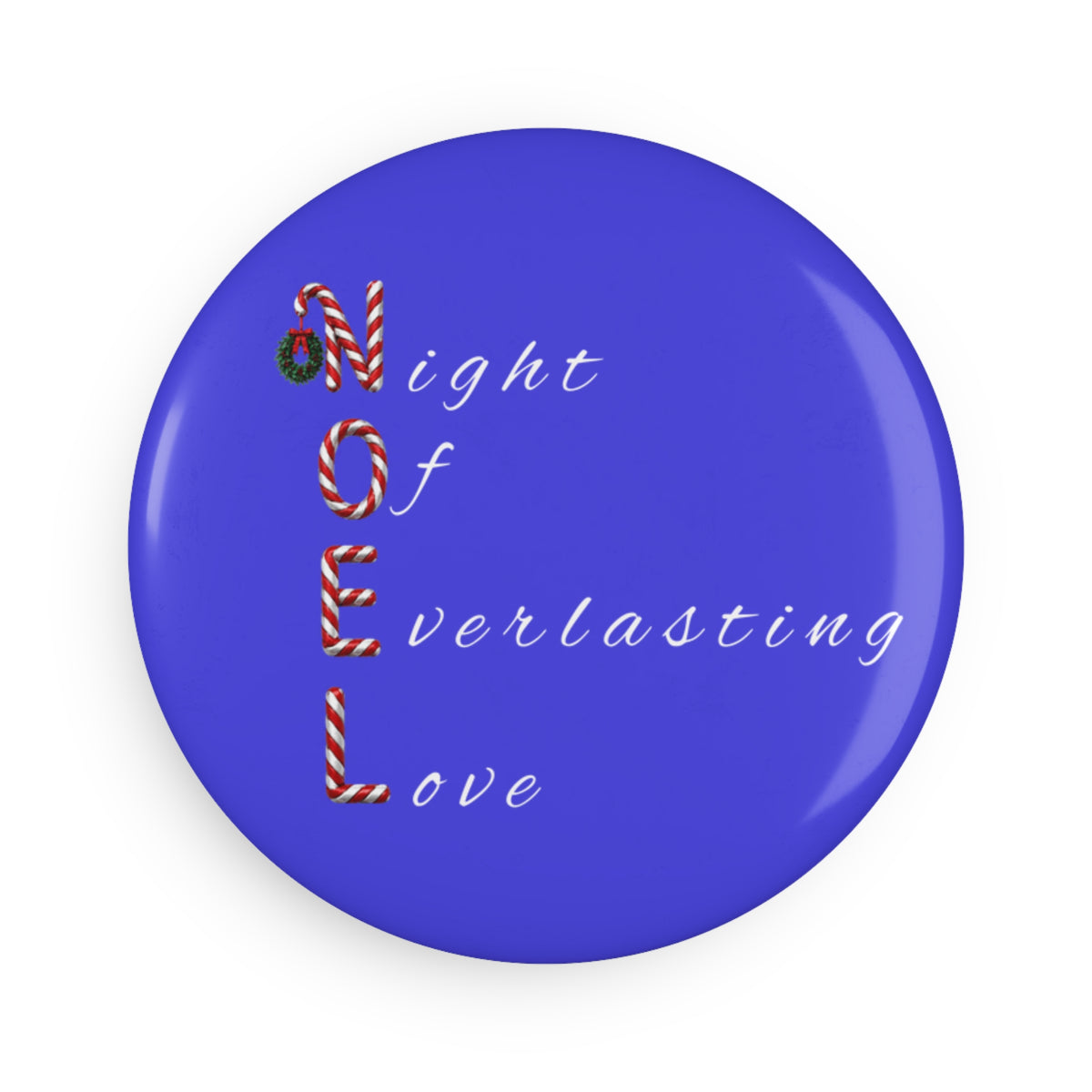 Night of Everlasting Love Christmas Button Magnet, Round (1 & 10 pcs)