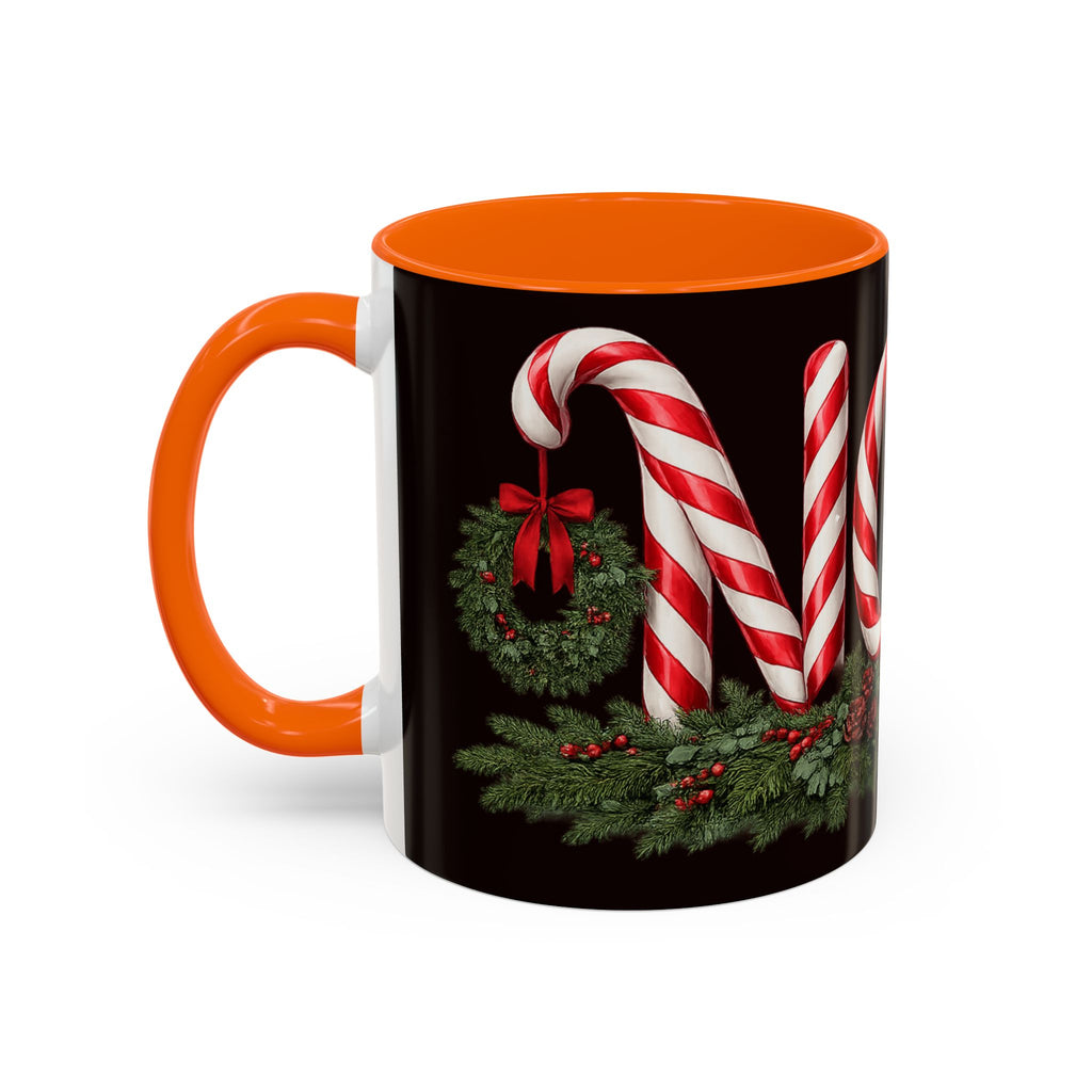 NOEL Candy Cane Christmas Mug – Festive Holiday Coffee Cup  (11, 15oz)