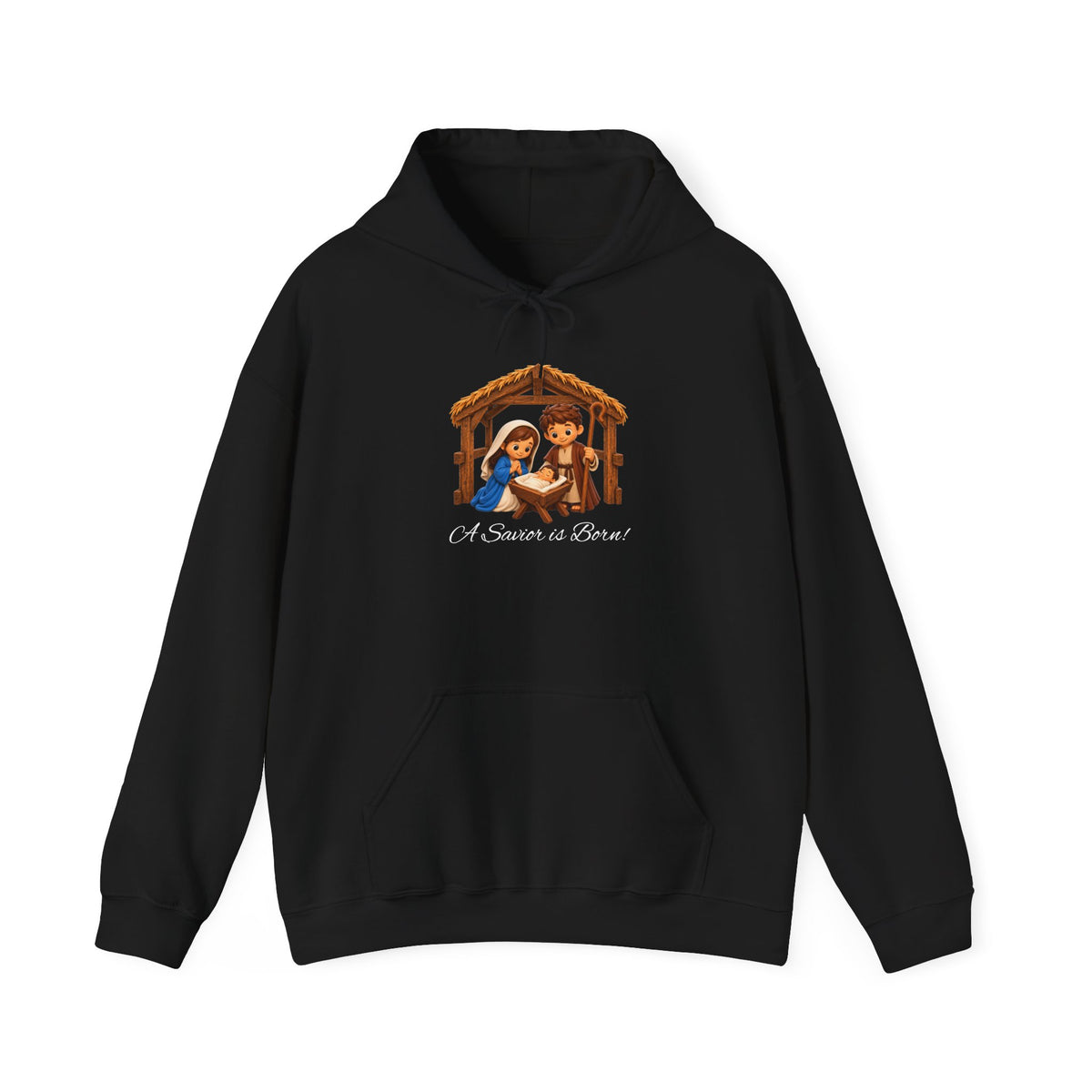 A Savior Is Born Nativity Christmas Heavy Blend™ Hooded Sweatshirt