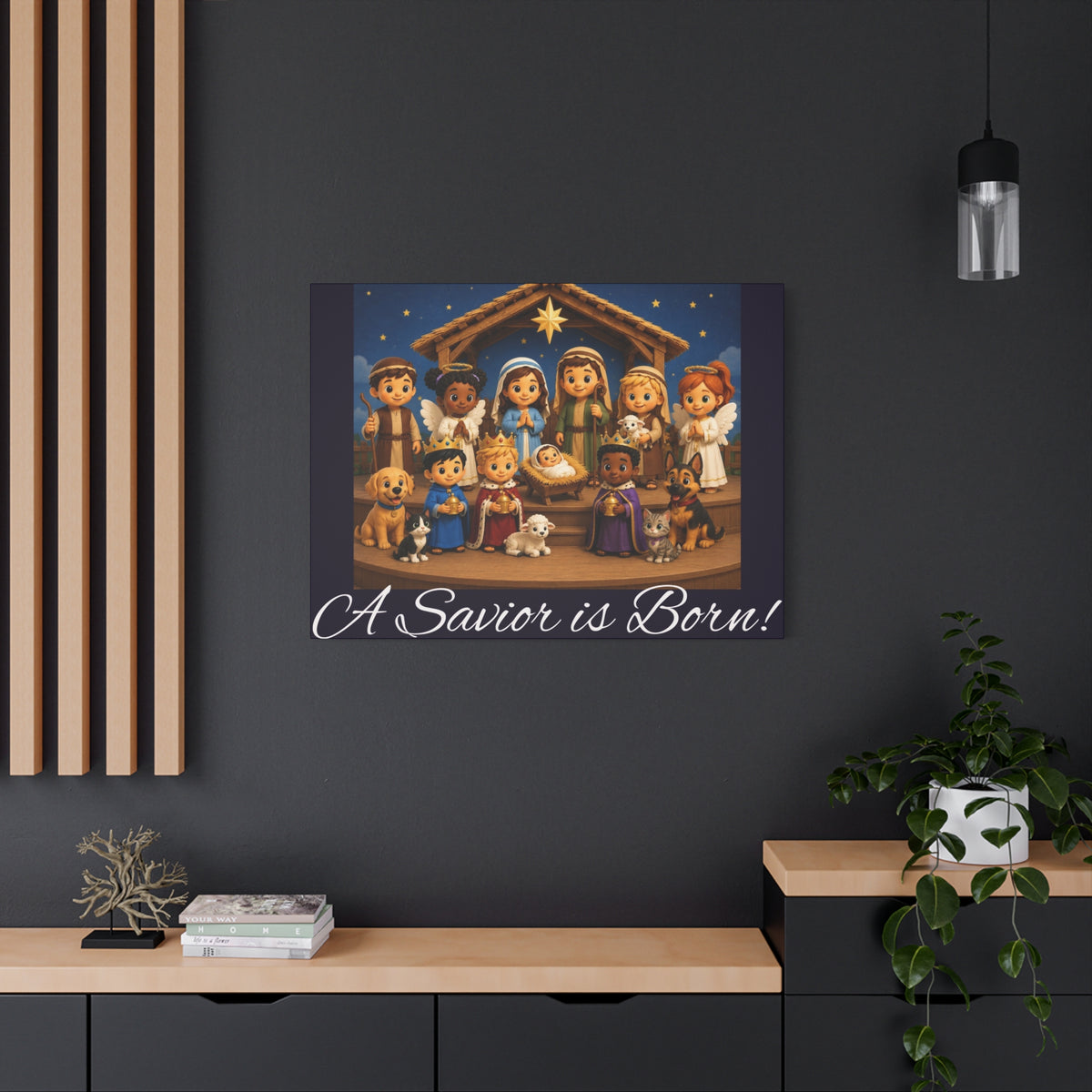A Savior Is Born Nativity Christmas Wall Art