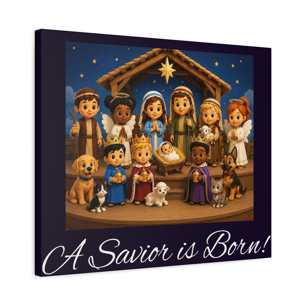 A Savior Is Born Nativity Christmas Wall Art