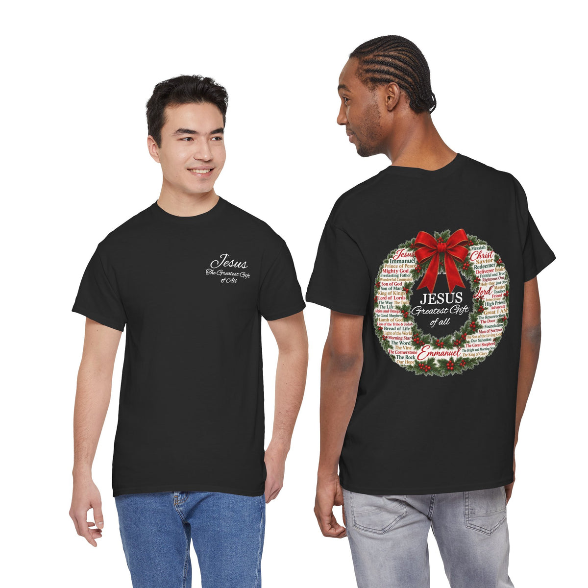 Jesus - Greatest Gift of All Christmas Wreath T-Shirt
