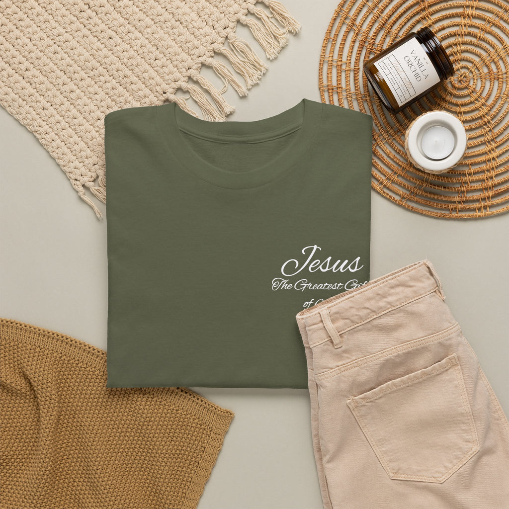 Christmas Wreath Christian Heavy Cotton Tee