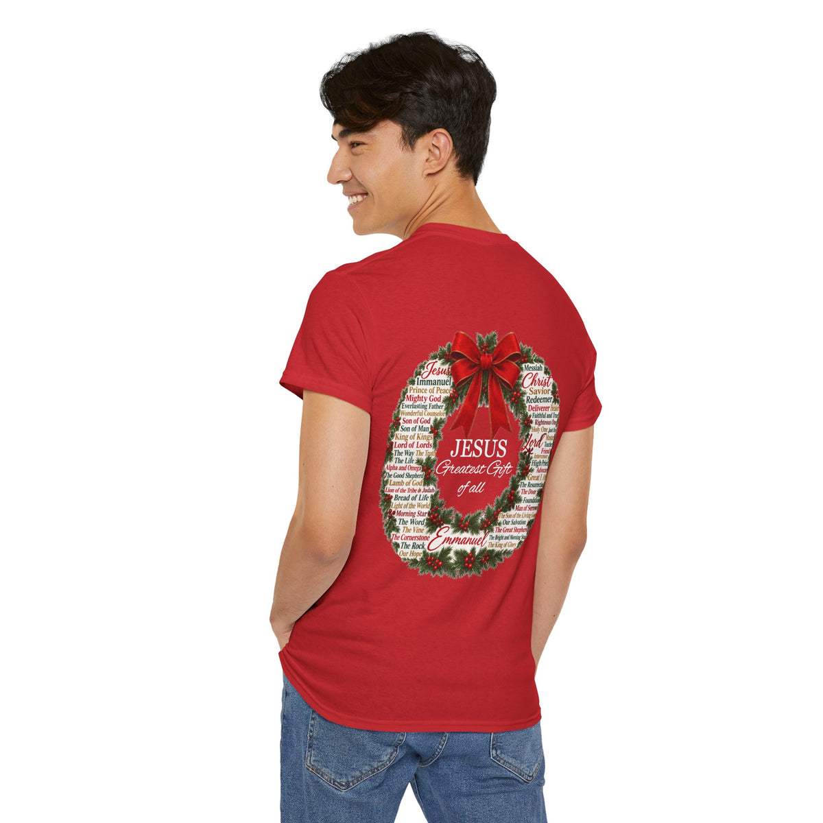 Jesus - Greatest Gift of All Christmas Wreath T-Shirt