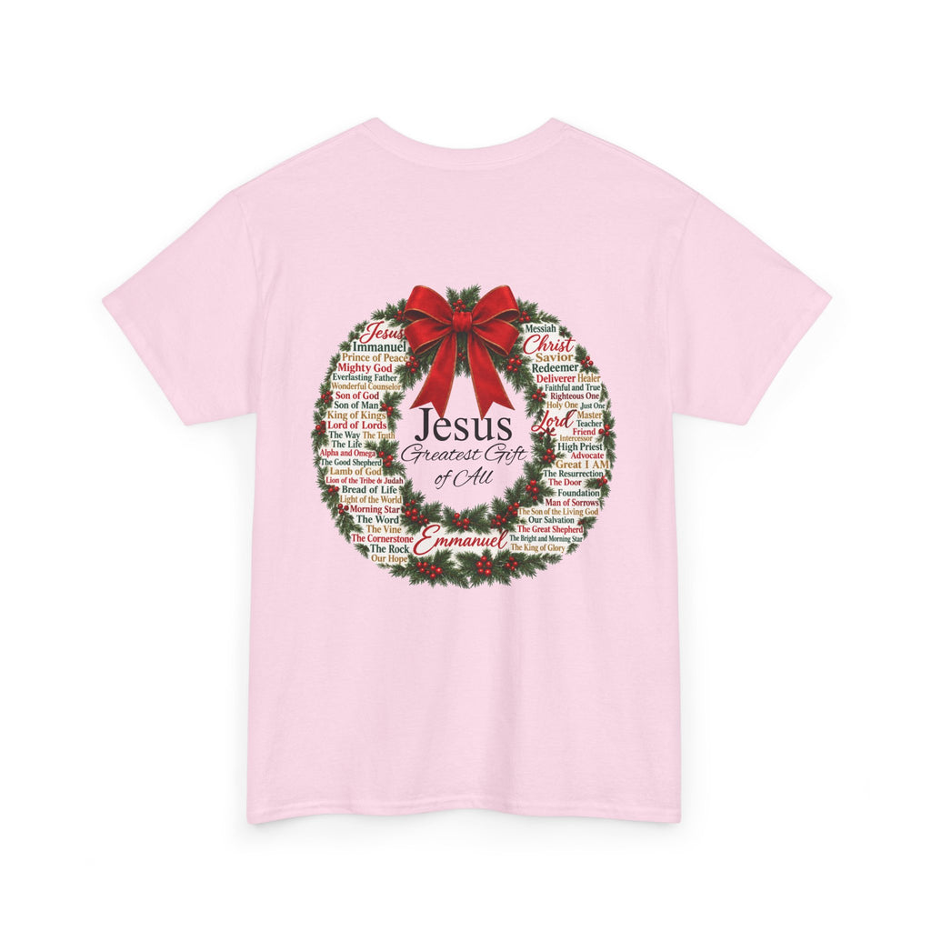 Jesus - Greatest Gift of All Christmas Wreath T-Shirt