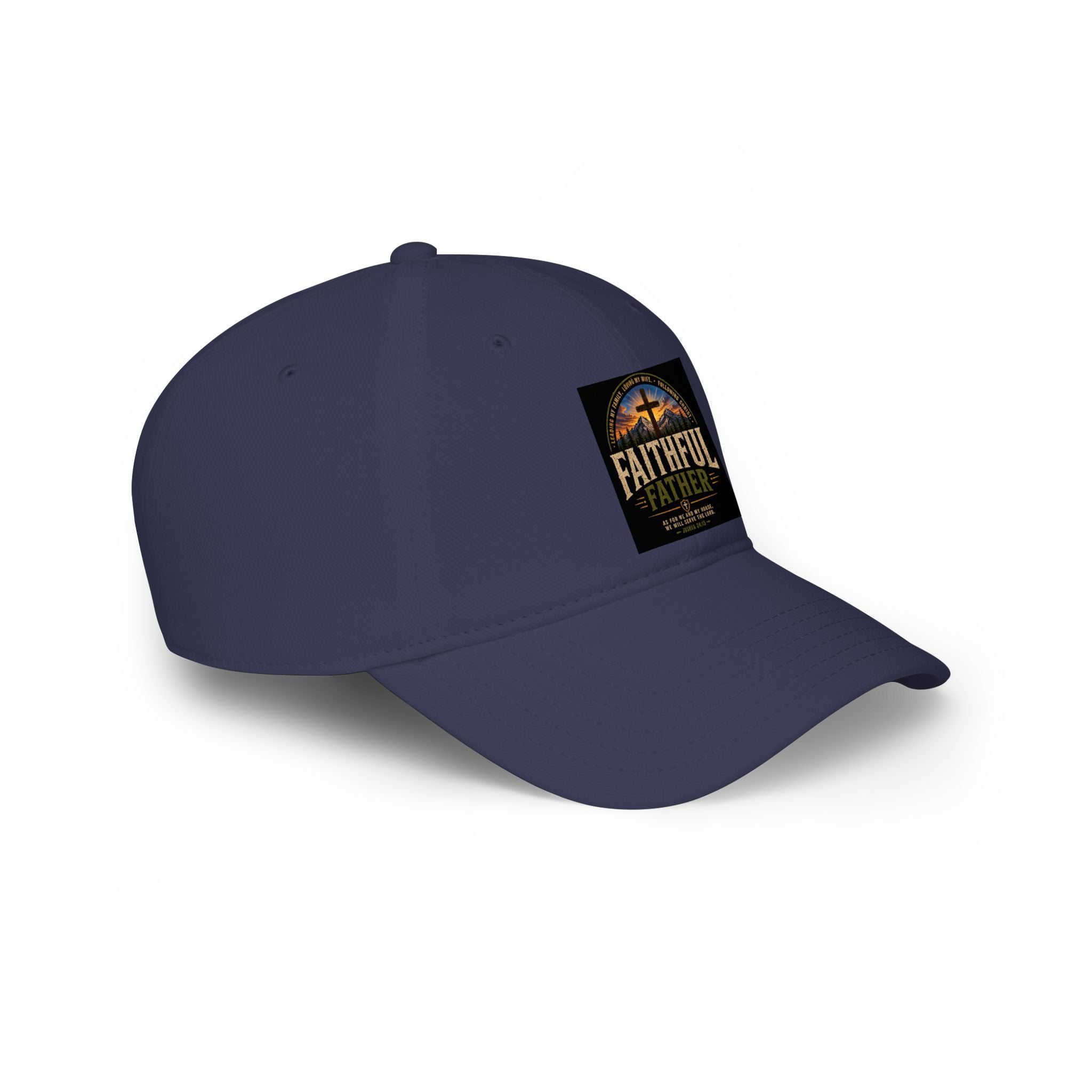 Faithful Father Christian Baseball Cap – Inspirational Dad Hat – Faith Based Low Profile Baseball Cap