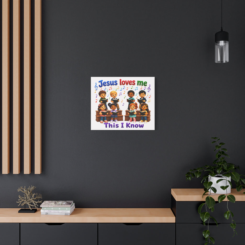 Jesus Loves Me This I Know Children's Choir Canvas Wall Art