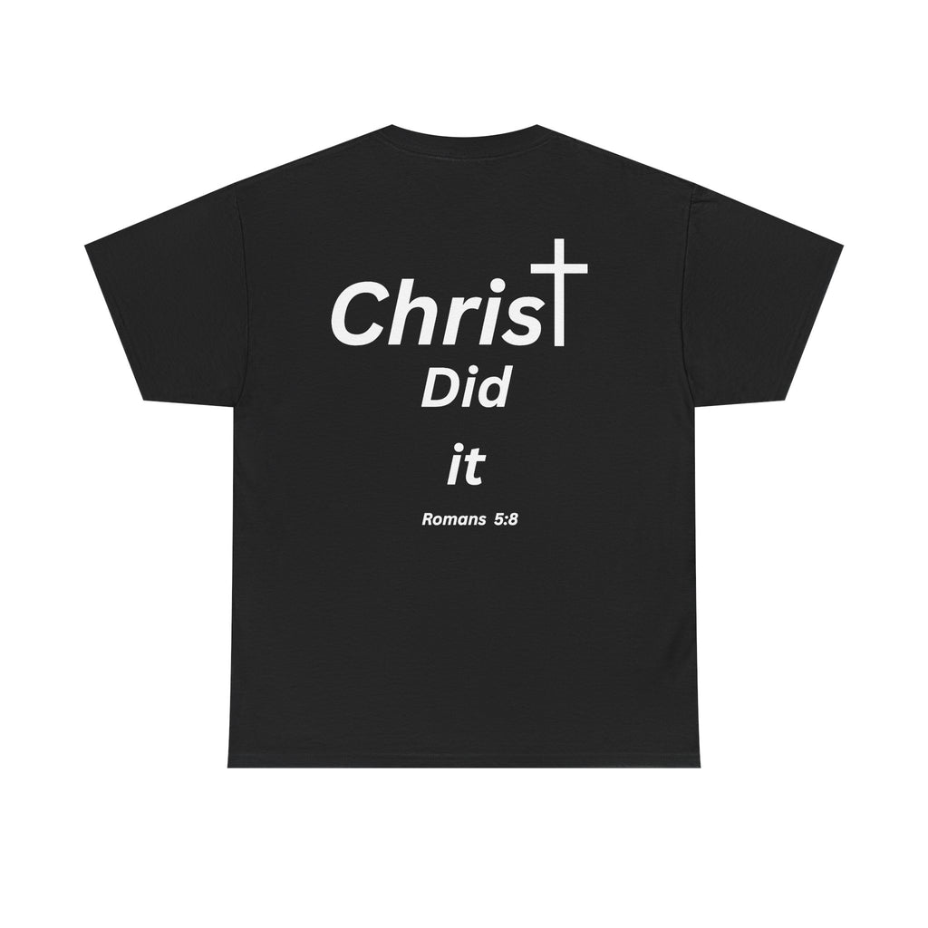 Christ Did It Christian T-Shirt – Cross & Swoosh Faith Tee