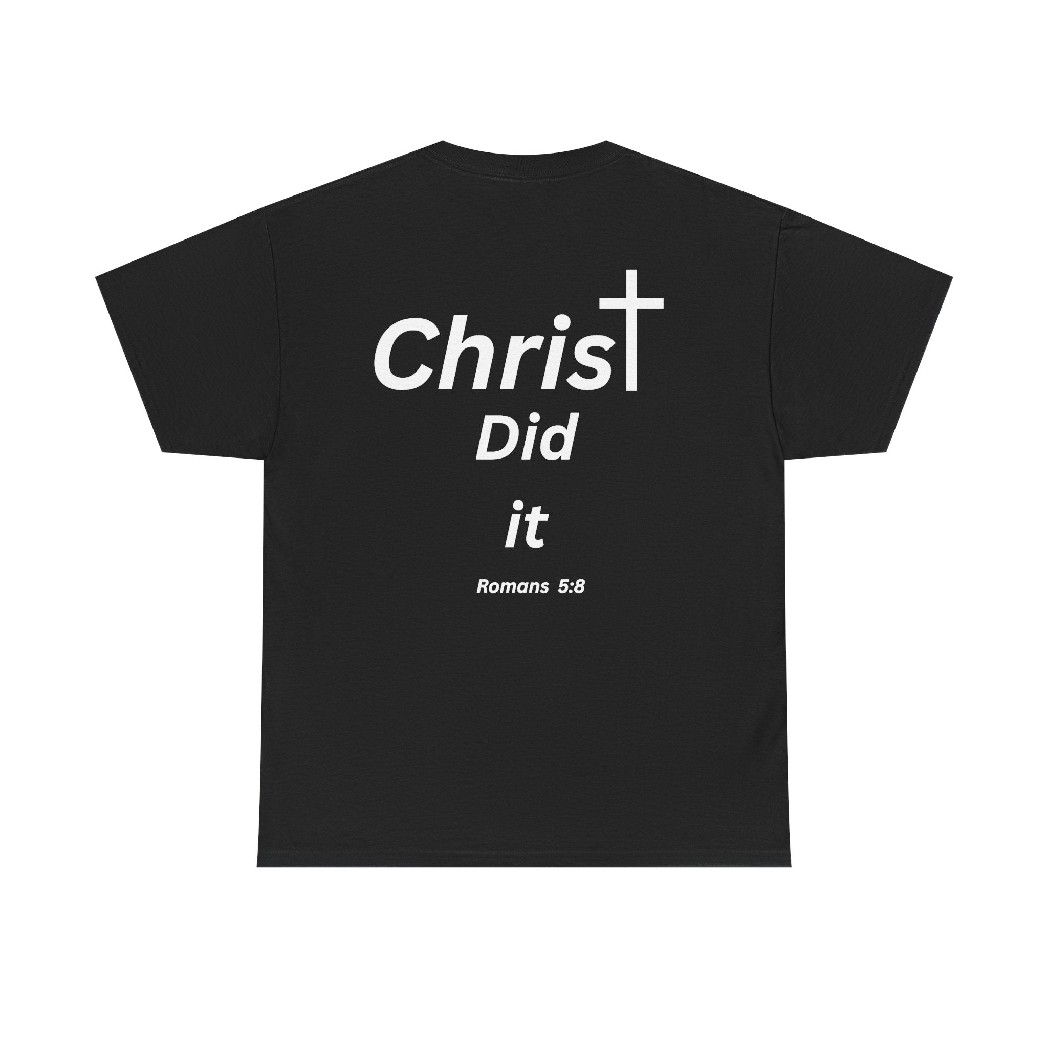 Christ Did It Christian T-Shirt – Cross & Swoosh Faith Tee