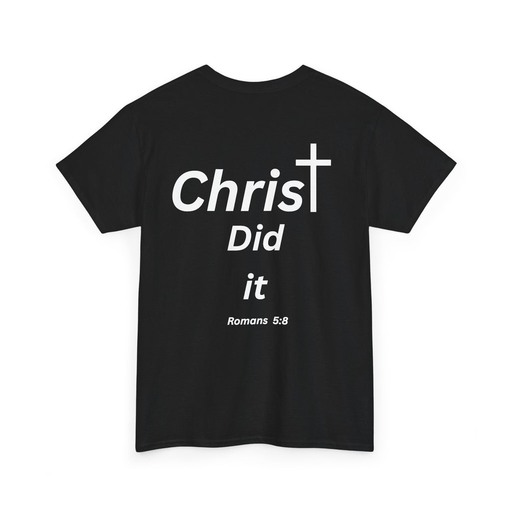 Christ Did It Christian T-Shirt – Cross & Swoosh Faith Tee