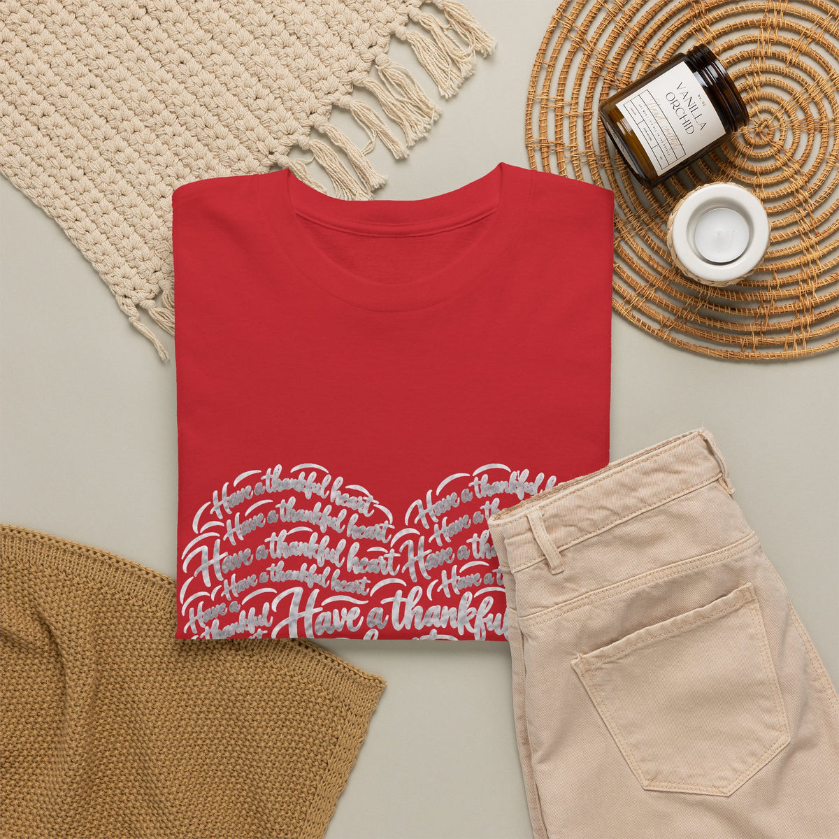 Have a Thankful Heart Christian Short Sleeve T-Shirt – 1 Thessalonians 5:18-Unisex Heavy Cotton Tee