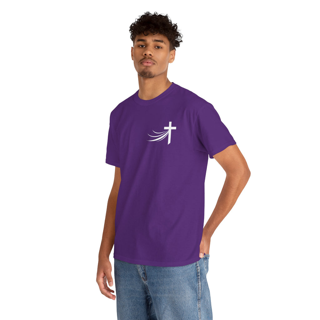 Christ Did It Christian T-Shirt – Cross & Swoosh Faith Tee