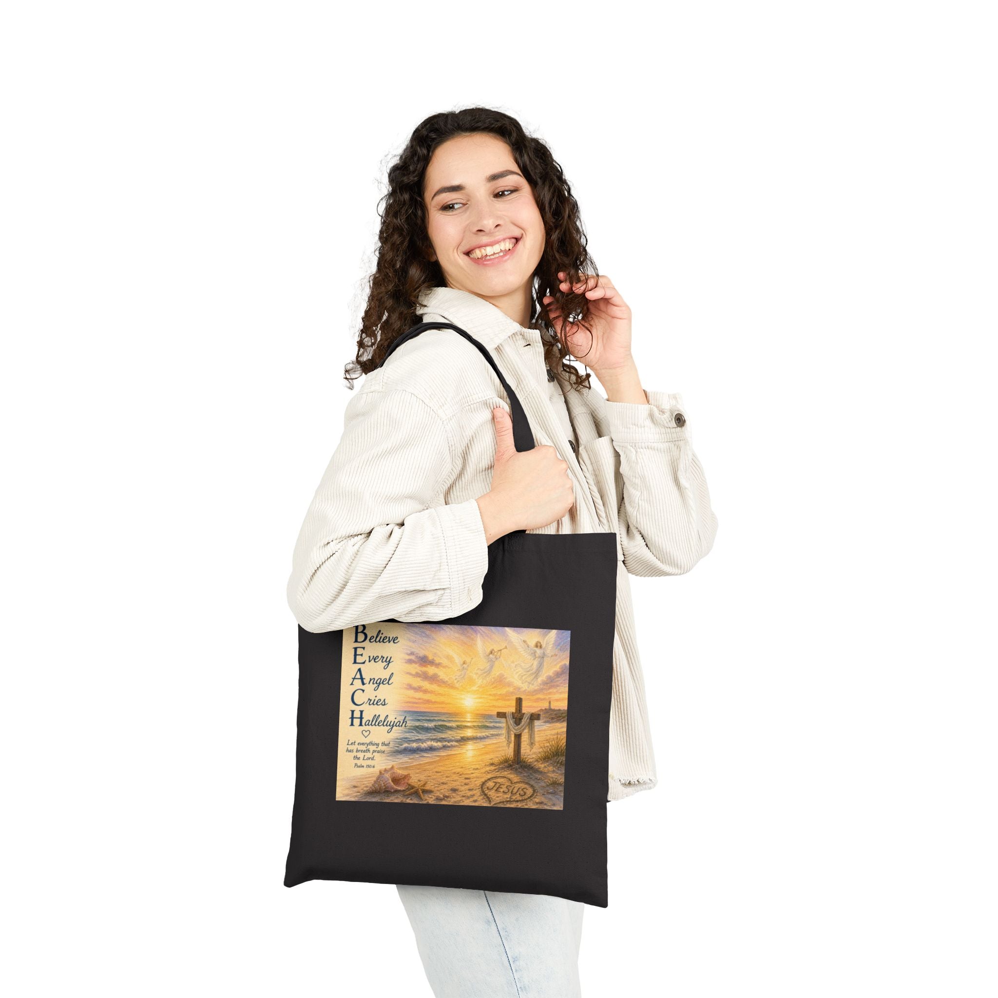 Beach Cotton Canvas Tote Bag