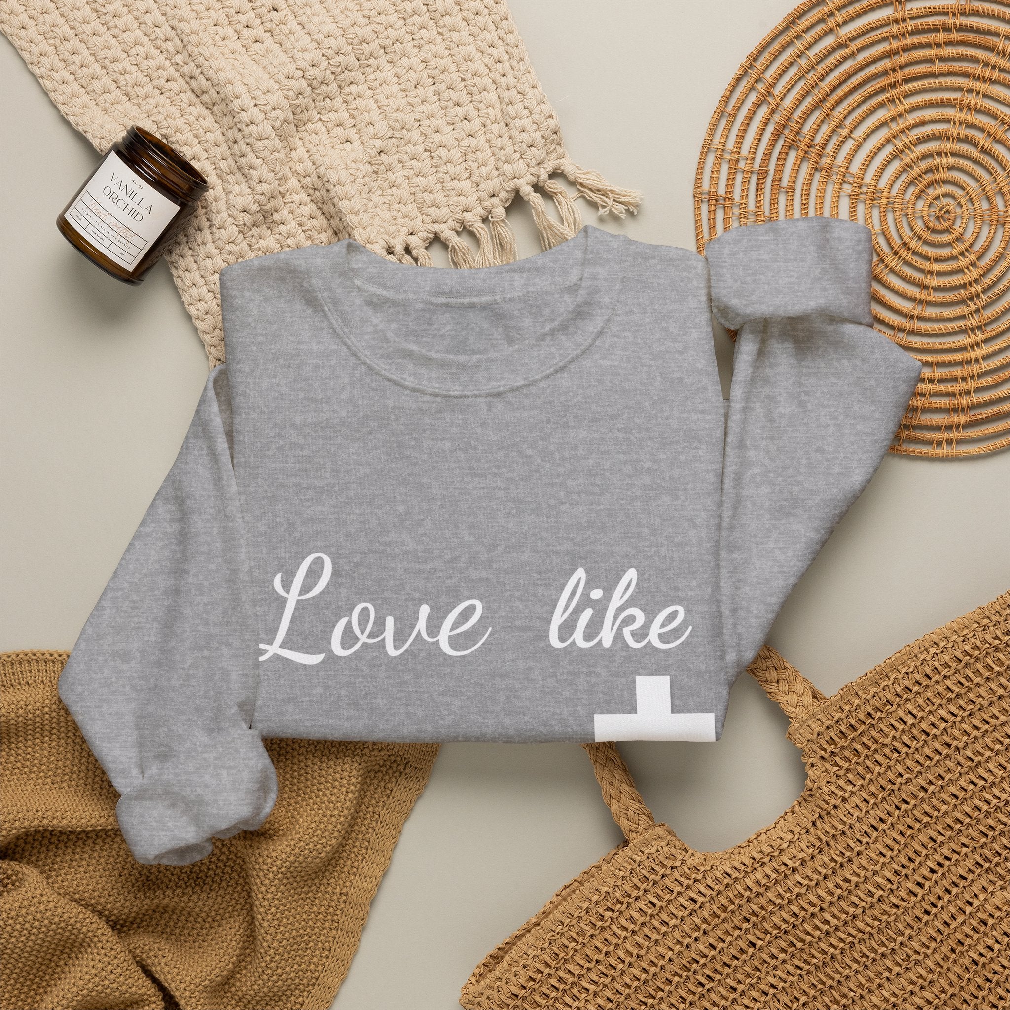 Love Like Christ Christian Crewneck Sweatshirt