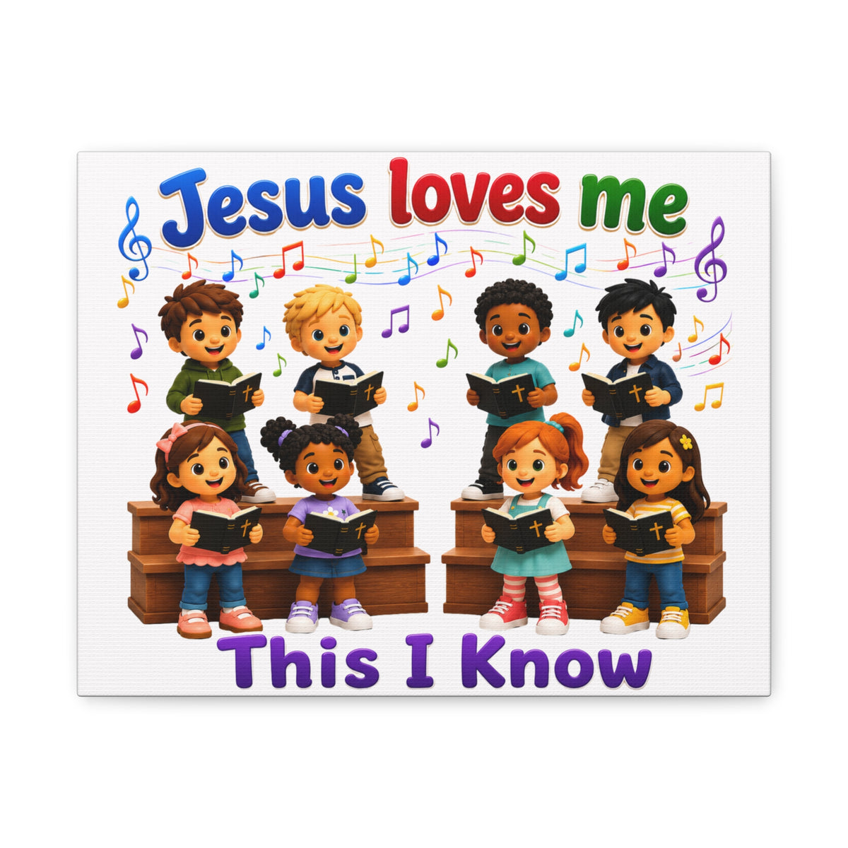 Jesus Loves Me This I Know Children's Choir Canvas Wall Art