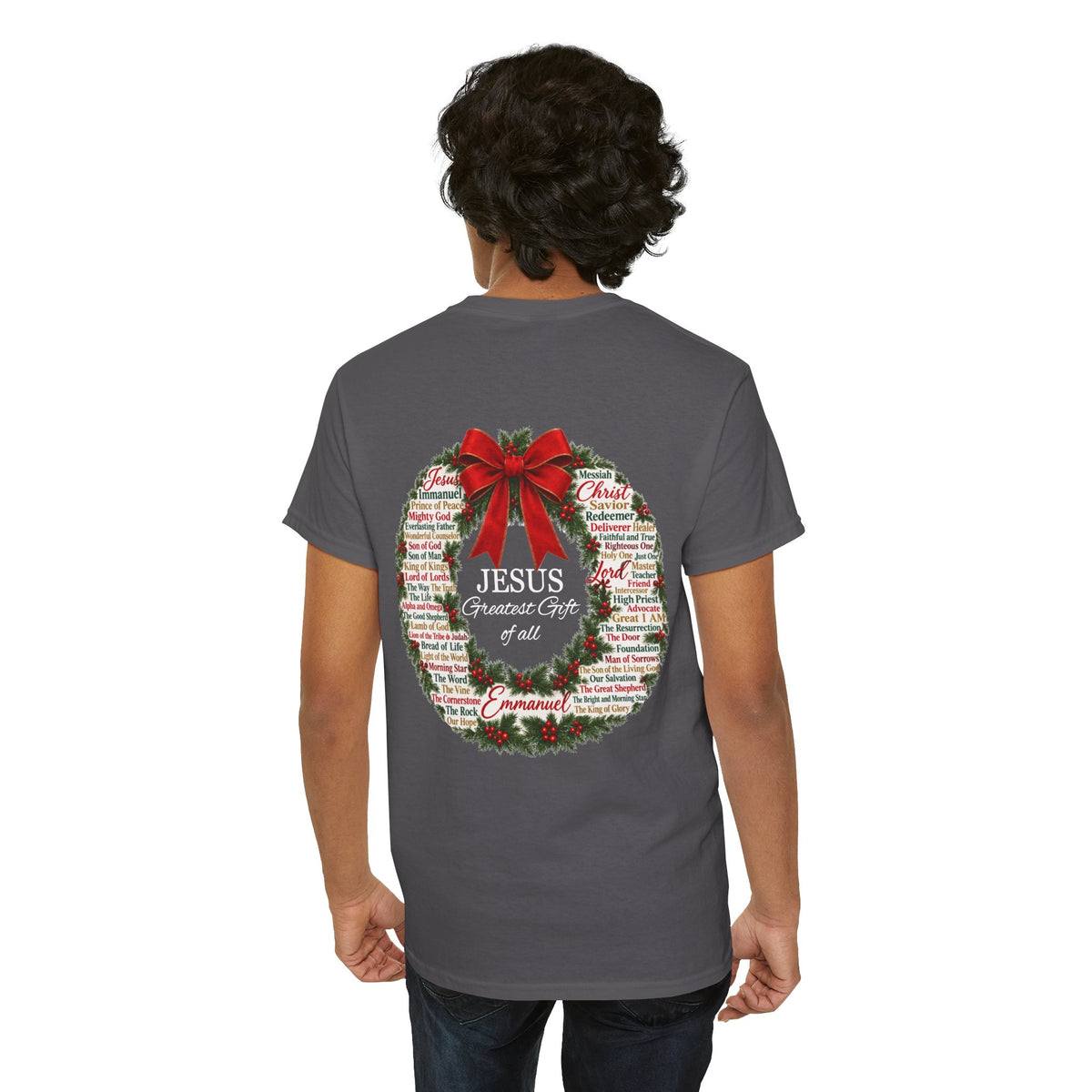Jesus - Greatest Gift of All Christmas Wreath T-Shirt