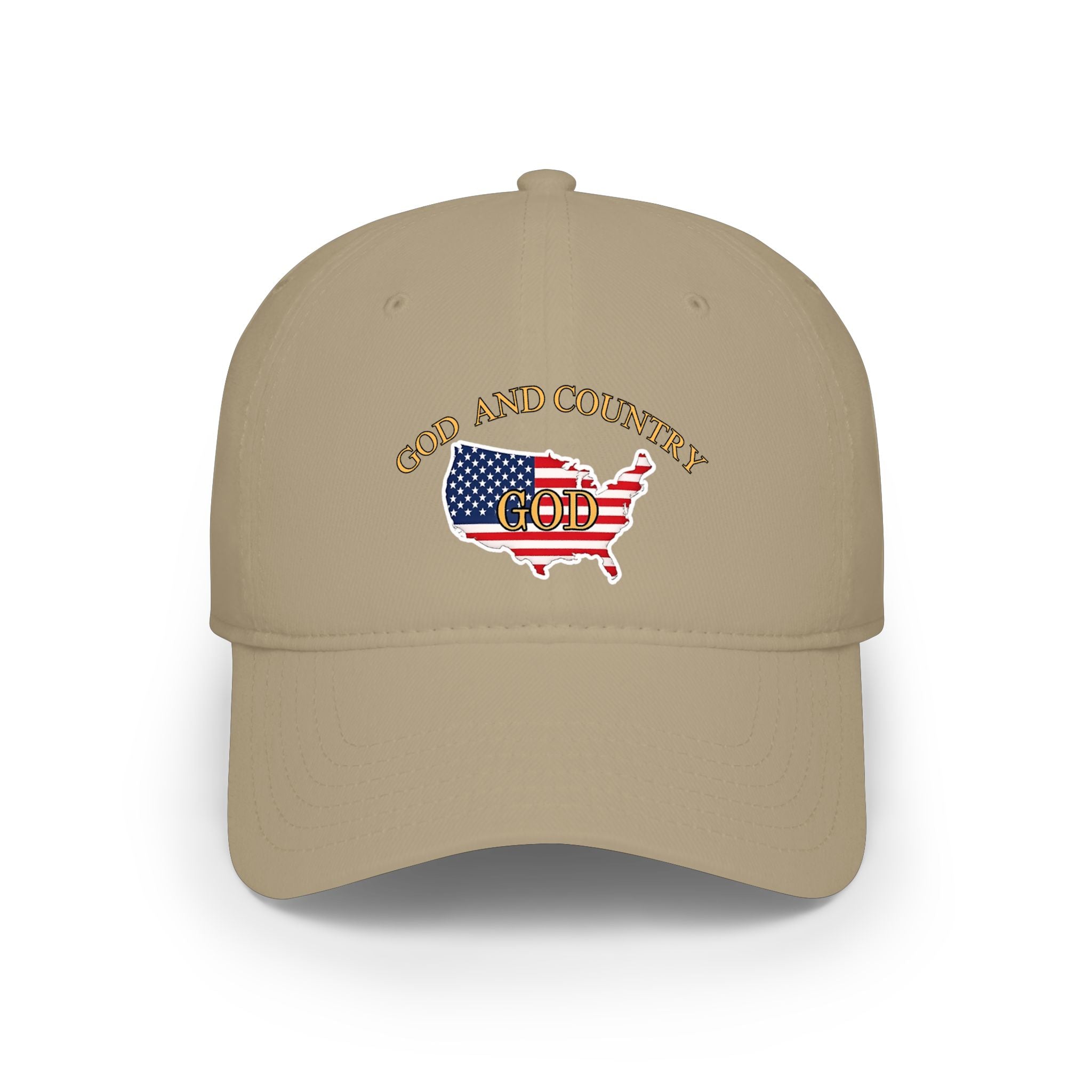 God and Country Patriotic Christian Low Profile Baseball Cap