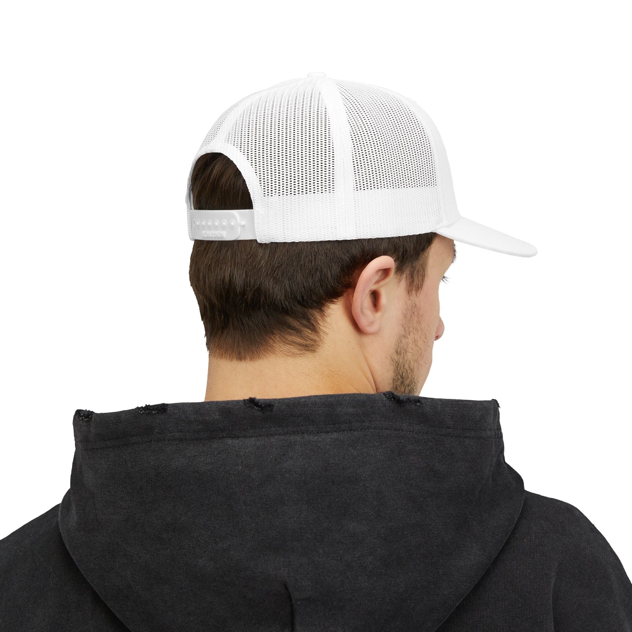 Faith Over Nation “G.O.D.” USA Flag Hat – Psalm 33:12 Christian Trucker Cap