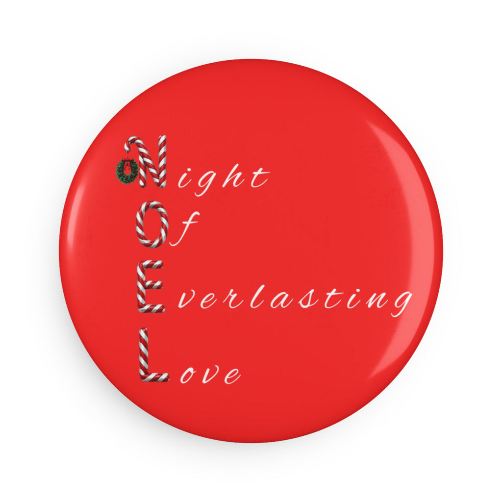 Night of Everlasting Love Christmas Button Magnet, Round (1 & 10 pcs)